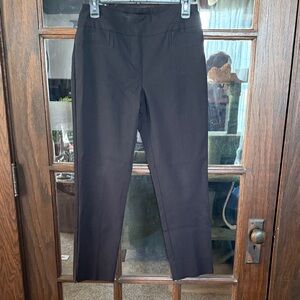 Renuar R1430 Womens Black Pull On Slim Ankle Pants Size 4 Career Trousers